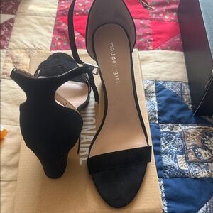 Madden Girl Black Strappy Heels
